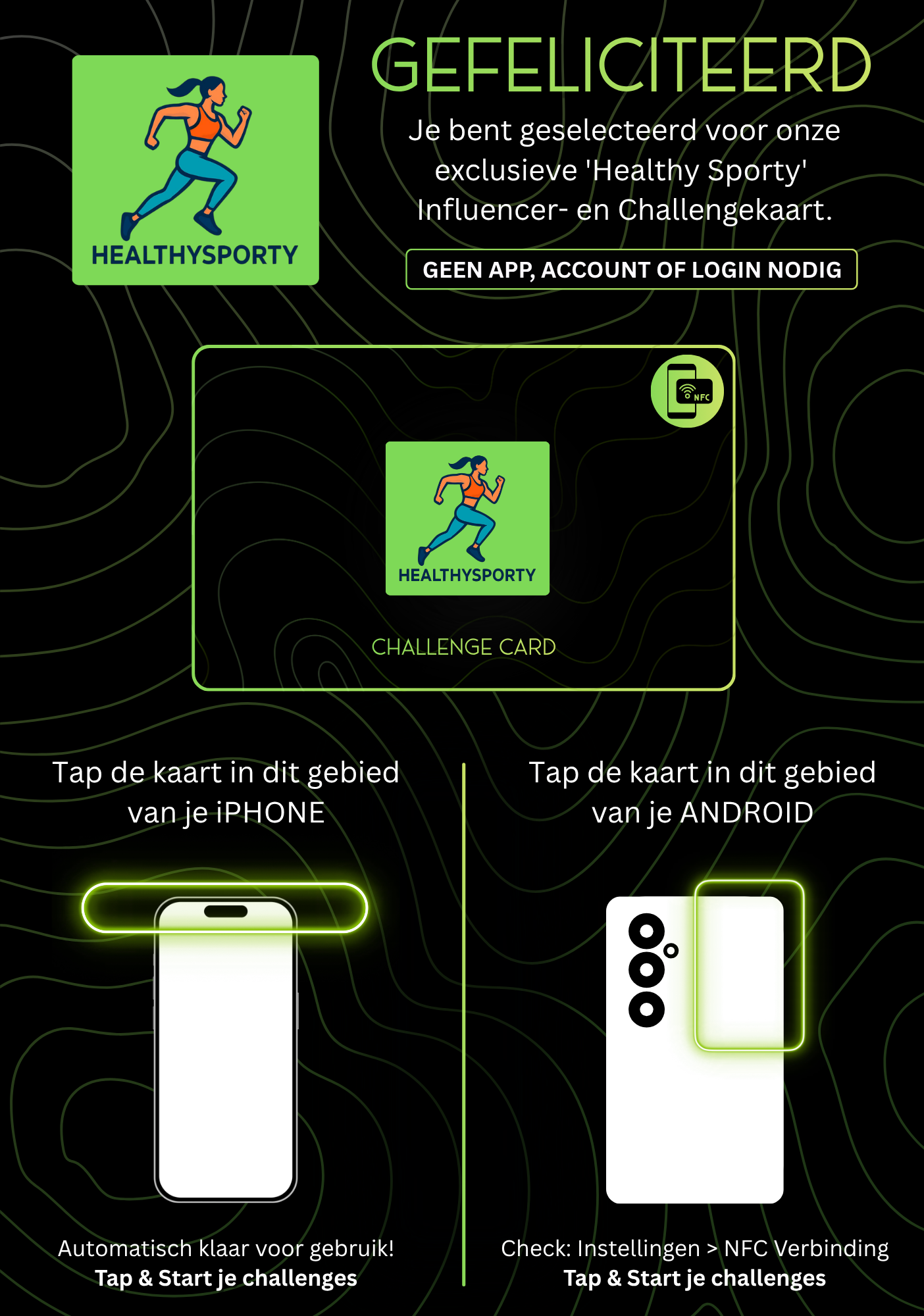 Healthy Sporty Instruction Card — Front